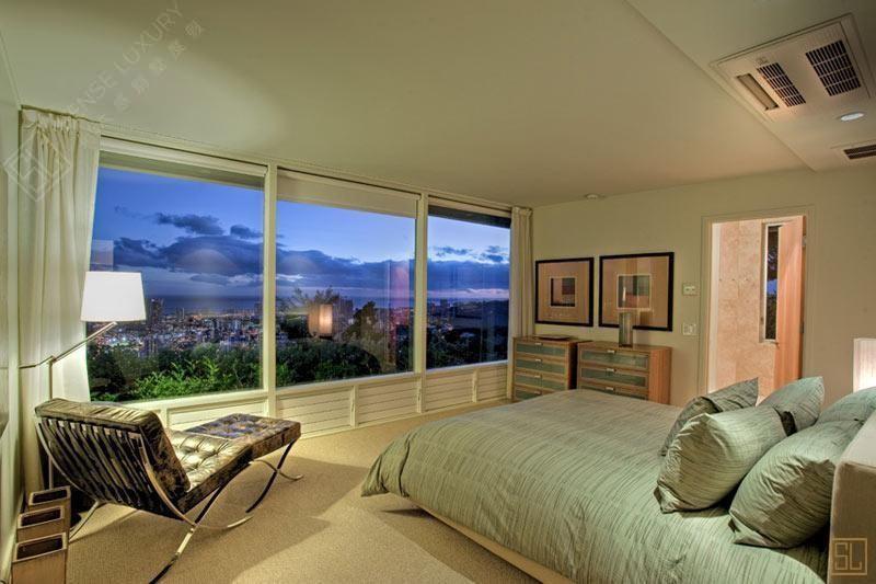 夏威夷欧胡岛天空景致别墅观景卧室