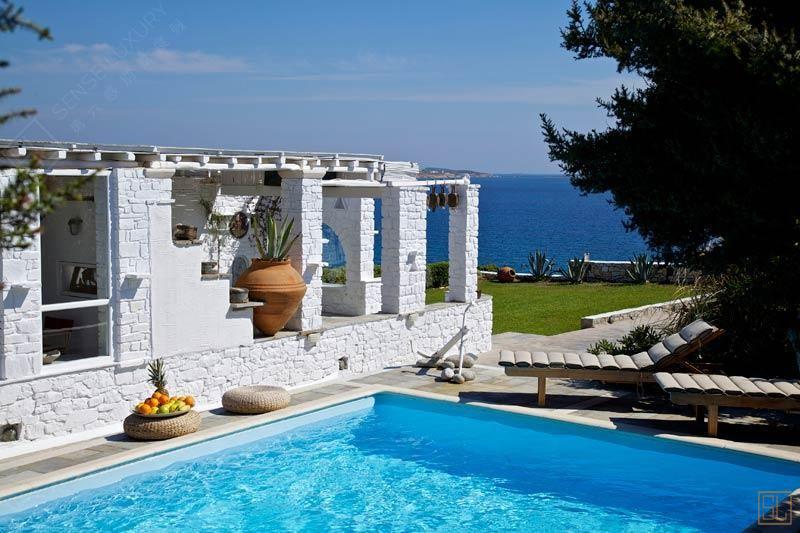 希腊帕罗斯岛阿西娅·塔拉萨别墅庭院