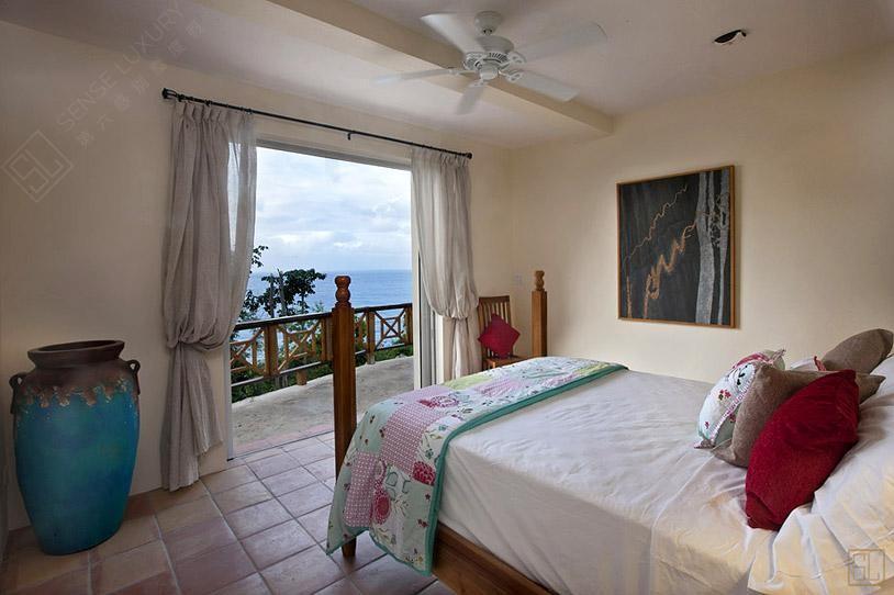 加勒比托托拉岛远方别墅观景卧室