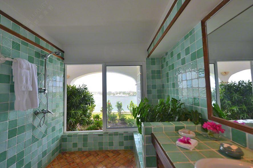 加勒比圣马丁岛世外桃源别墅浴室一角