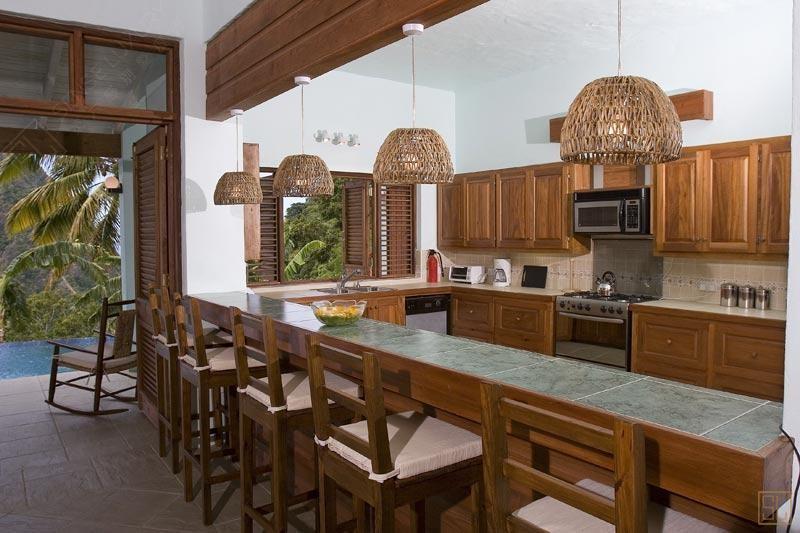 加勒比圣露西亚岛香格里拉芙蓉别墅厨房