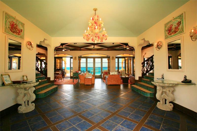 加勒比安圭拉阿马利亚别墅客厅内景