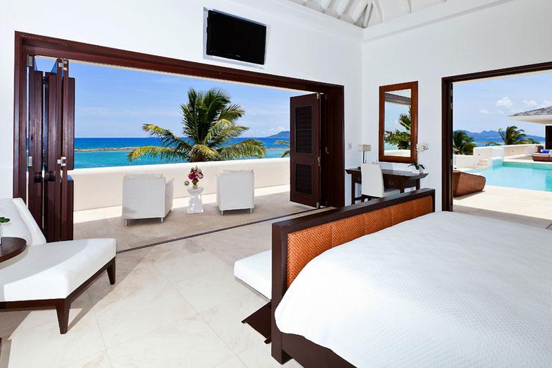 加勒比安圭拉蓝天海岸观景卧室