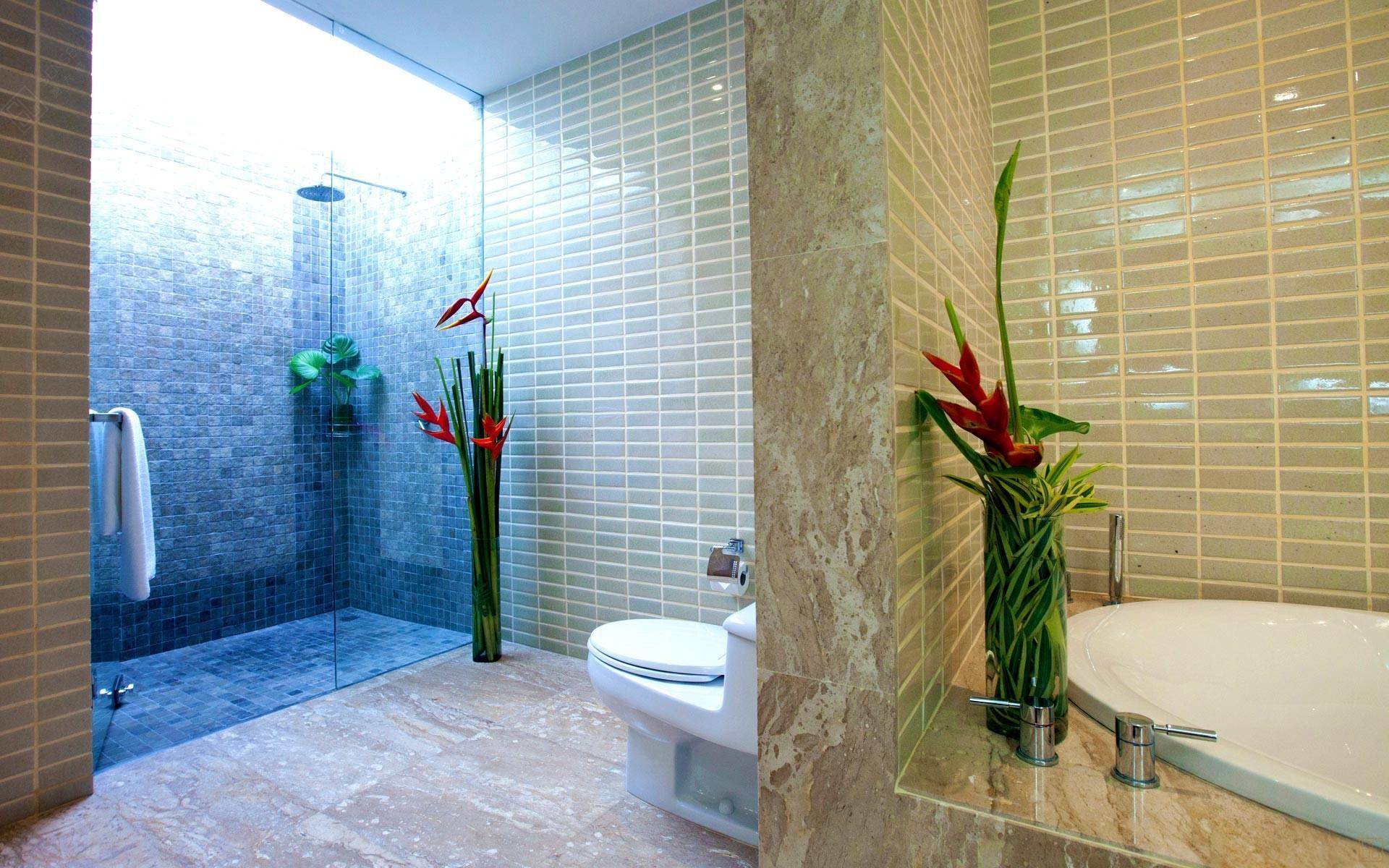 泰国苏梅岛密斯卡湾黄兰别墅浴室