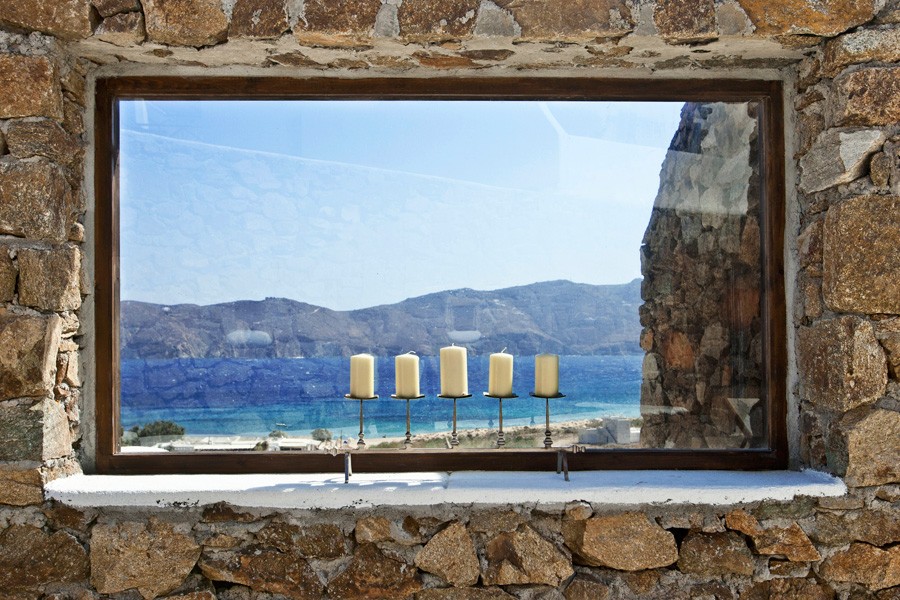 希腊米克诺斯岛帕诺莫斯别墅窗户