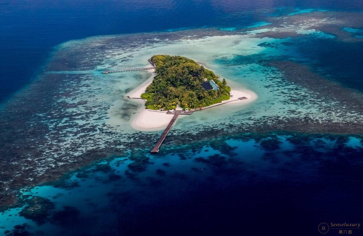 马尔代夫马累环礁可可私人岛屿别墅全景