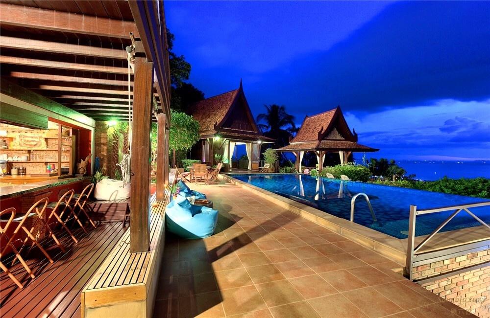 泰国苏梅岛柚木别墅泳池