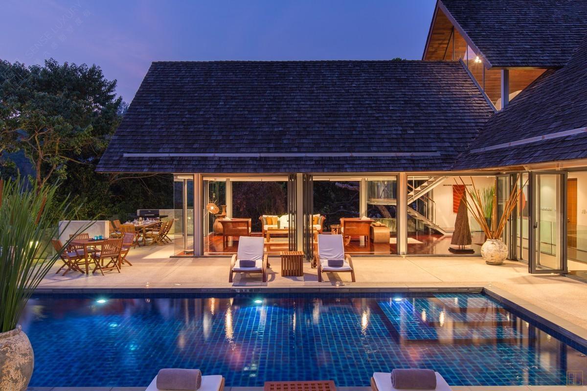 泰国普吉岛萨姆萨拉-洛梦池别墅休息区