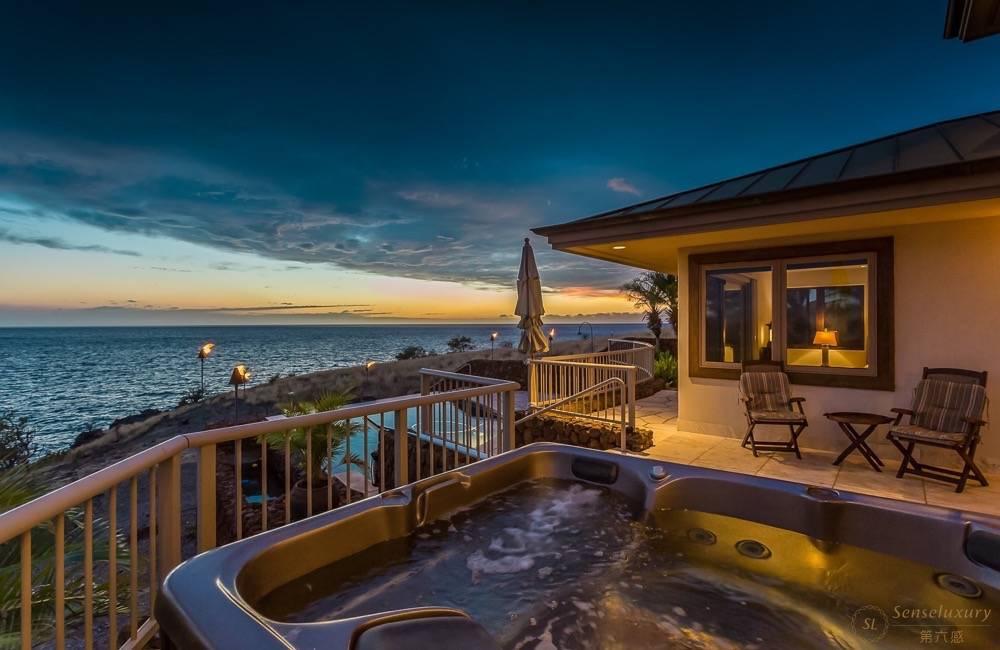 夏威夷大岛柯哈拉海岸可哈拉海滨别墅阳台夜景