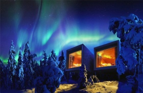 北极树玻璃雪屋