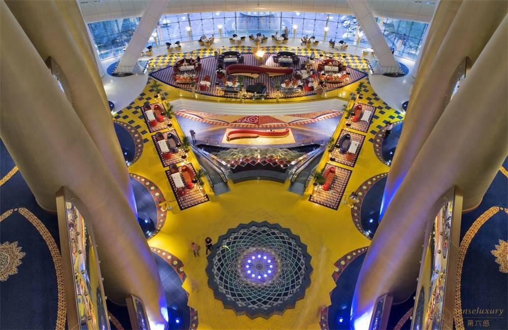 阿联酋迪拜卓美亚帆船酒店 一卧室套房室内俯瞰