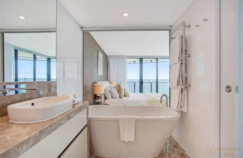 澳大利亚黄金海岸冲浪者天堂 Soul 3 卧室城市海景顶层公寓盥洗室